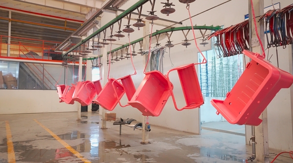Parts warehouse and incoming inspection area