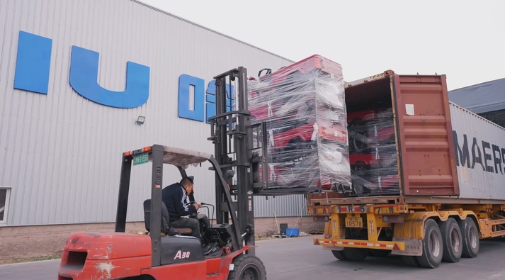 Packaging and container loading area